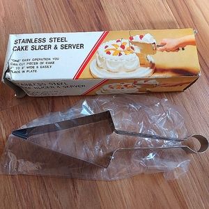 Vintage Stainless Steel Cake Slicer and Server Unused